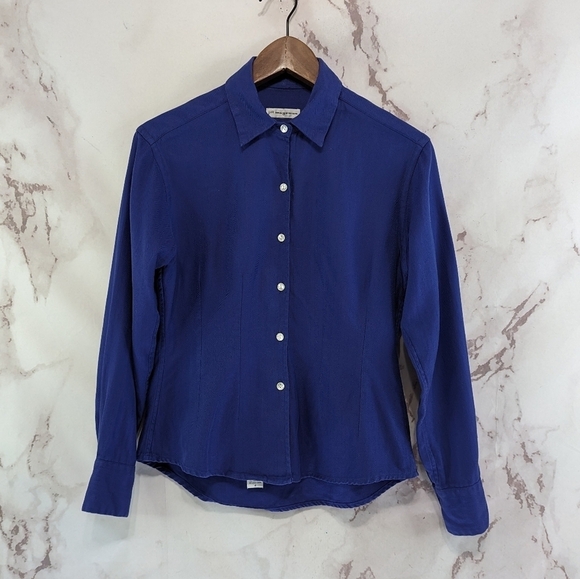 Jill Mcgowan Shirt Womens Small Petite Purple Button Up Long Sleeve - Picture 1 of 11
